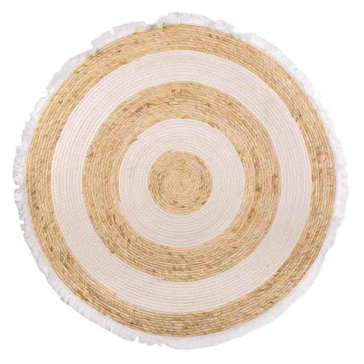 NATURFASERTEPPICH braun handgewebt D100x1 cm - Multicolor, Naturmaterialien (100/100cm) - Wanderlust