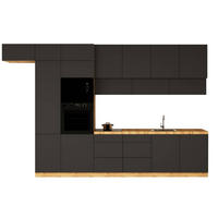 KÜCHENZEILE 400 cm - Langen KL4-M400 in Grau/Matt - Grau, Holz (400/248/58cm)