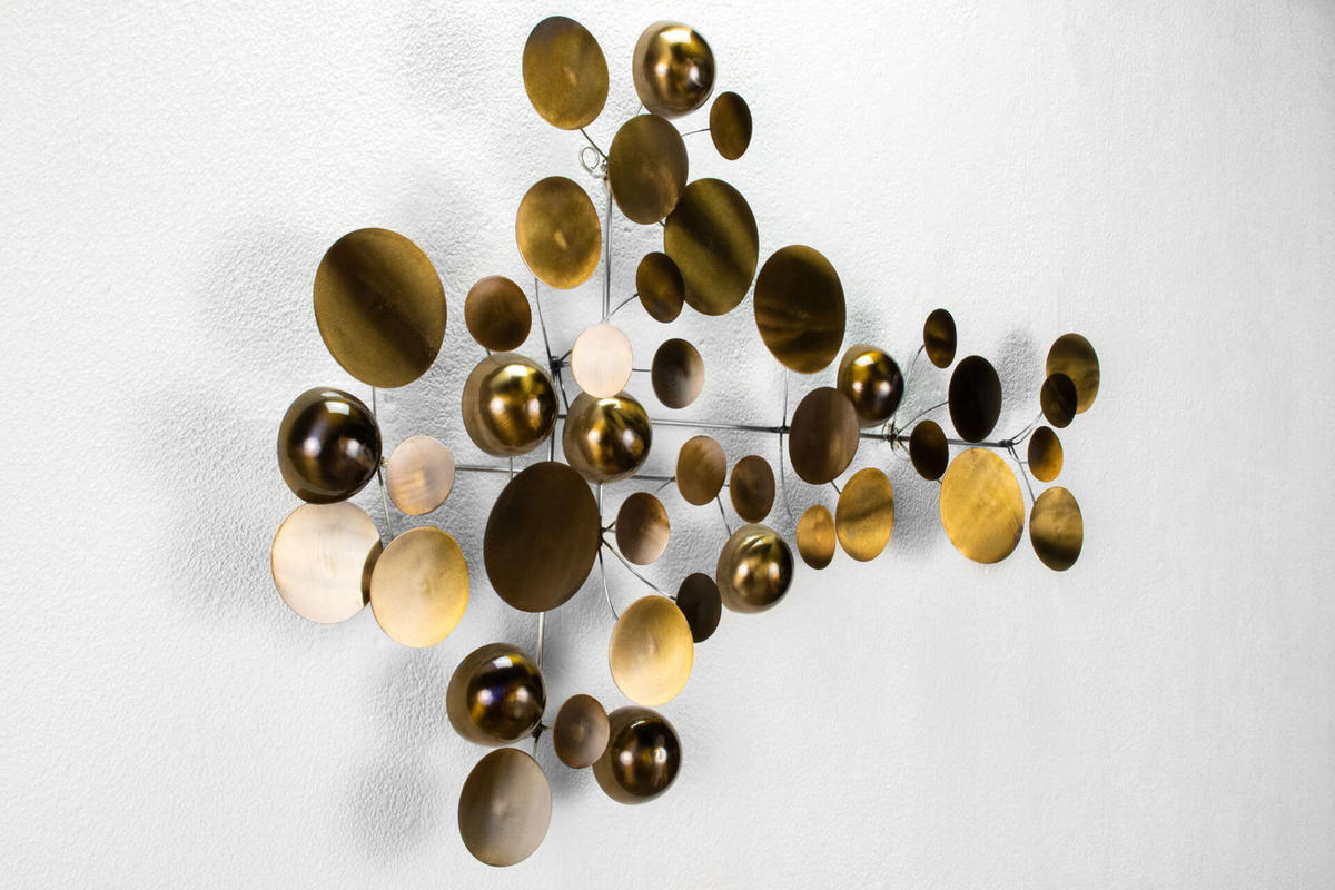 WANDDEKO Braun 90/61 cm - Braun, Metall (2.3/61/7cm) - KUNSTLOFT