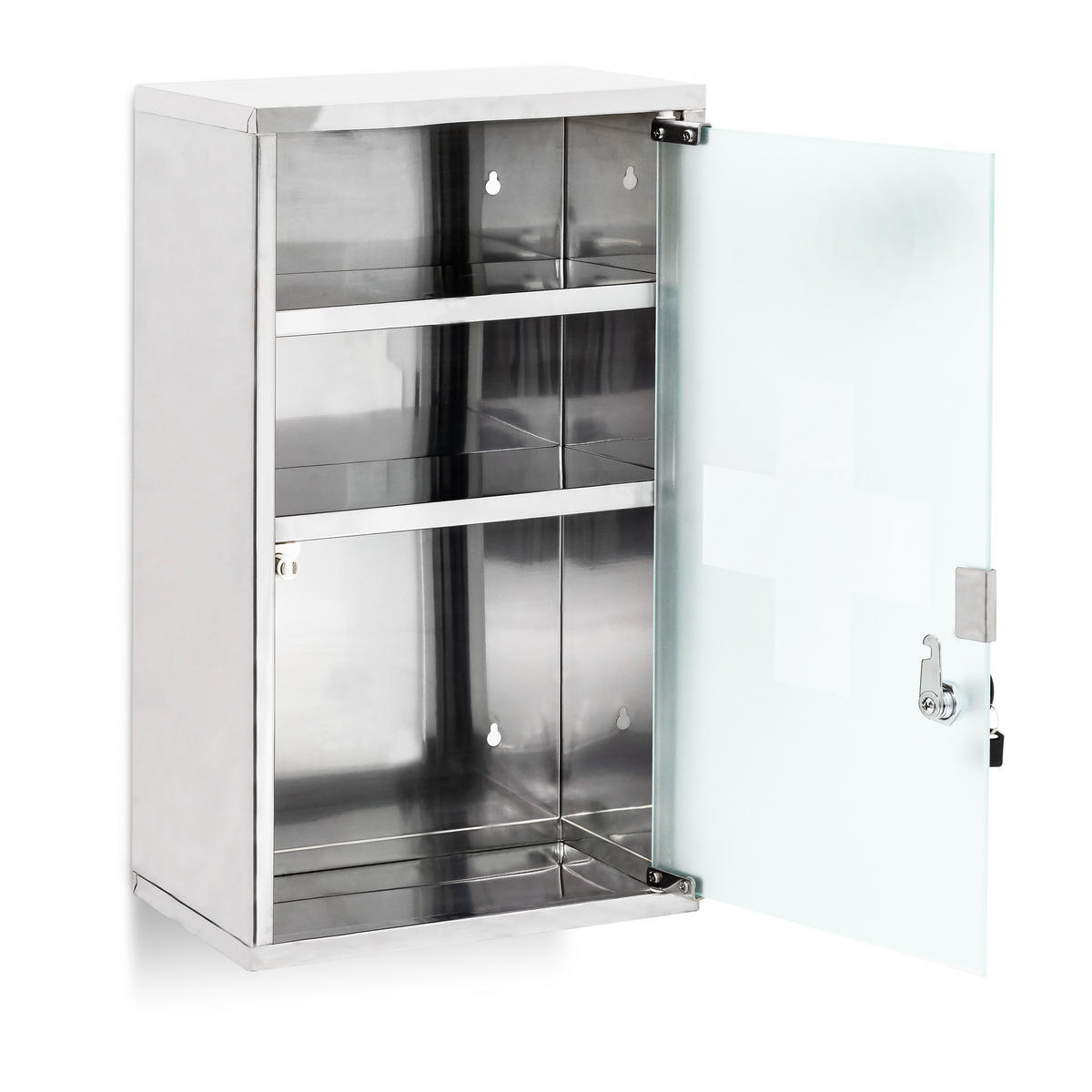 MEDIZINSCHRANK - Multicolor, Glas/Metall (30/50.5/18cm) - Relaxdays
