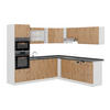 ECKKÜCHE R-Line Artisan Eiche/Weiß 237 x 247 cm, AP Anthrazit - Eiche Artisan/Weiß, Holzwerkstoff (247/81.6/60cm) - Vicco