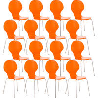 BESUCHERSTUHL 16er Set Holz orange - Orange, Holz (43/86/45cm) - CLP
