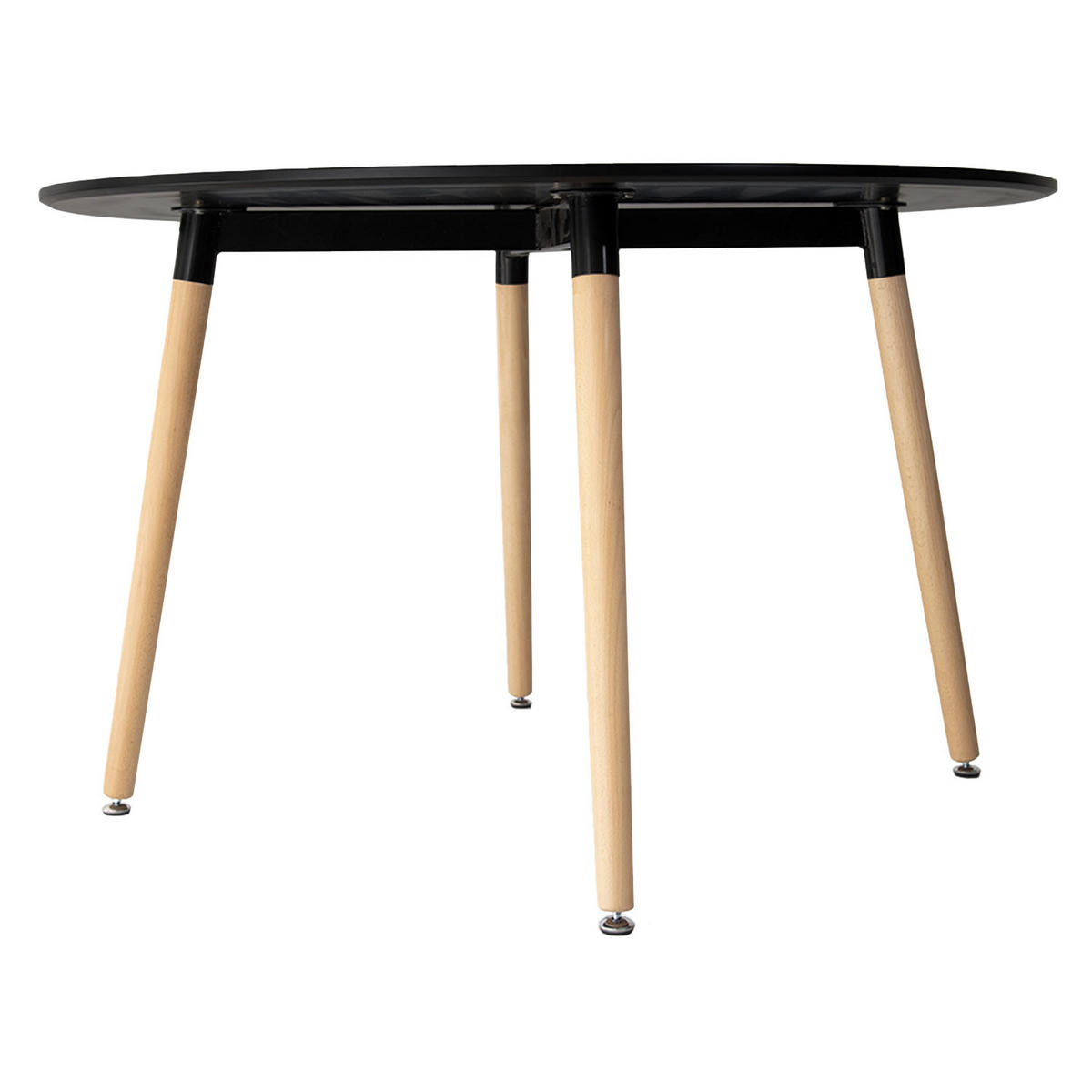 TISCH Martha Schwarz Ø 120 cm - Schwarz, Holzwerkstoff (120/120/75cm) - Happy Garden