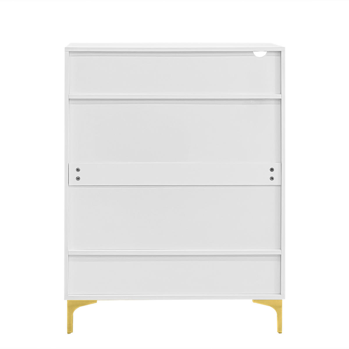 SCHUHSCHRANK 80/35/105 cm Weiß aus MDF und Spanplatte mit LED - Weiß, Holzwerkstoff (80/105/35cm) - OKWISH