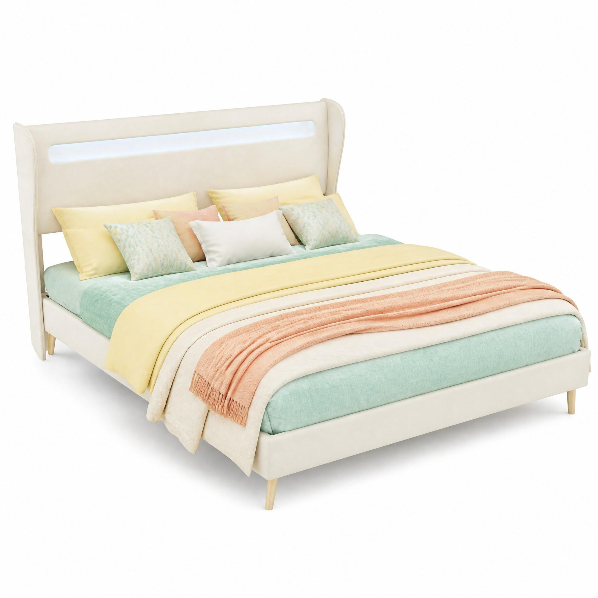 Meubliv Bett Beige 160x200 cm