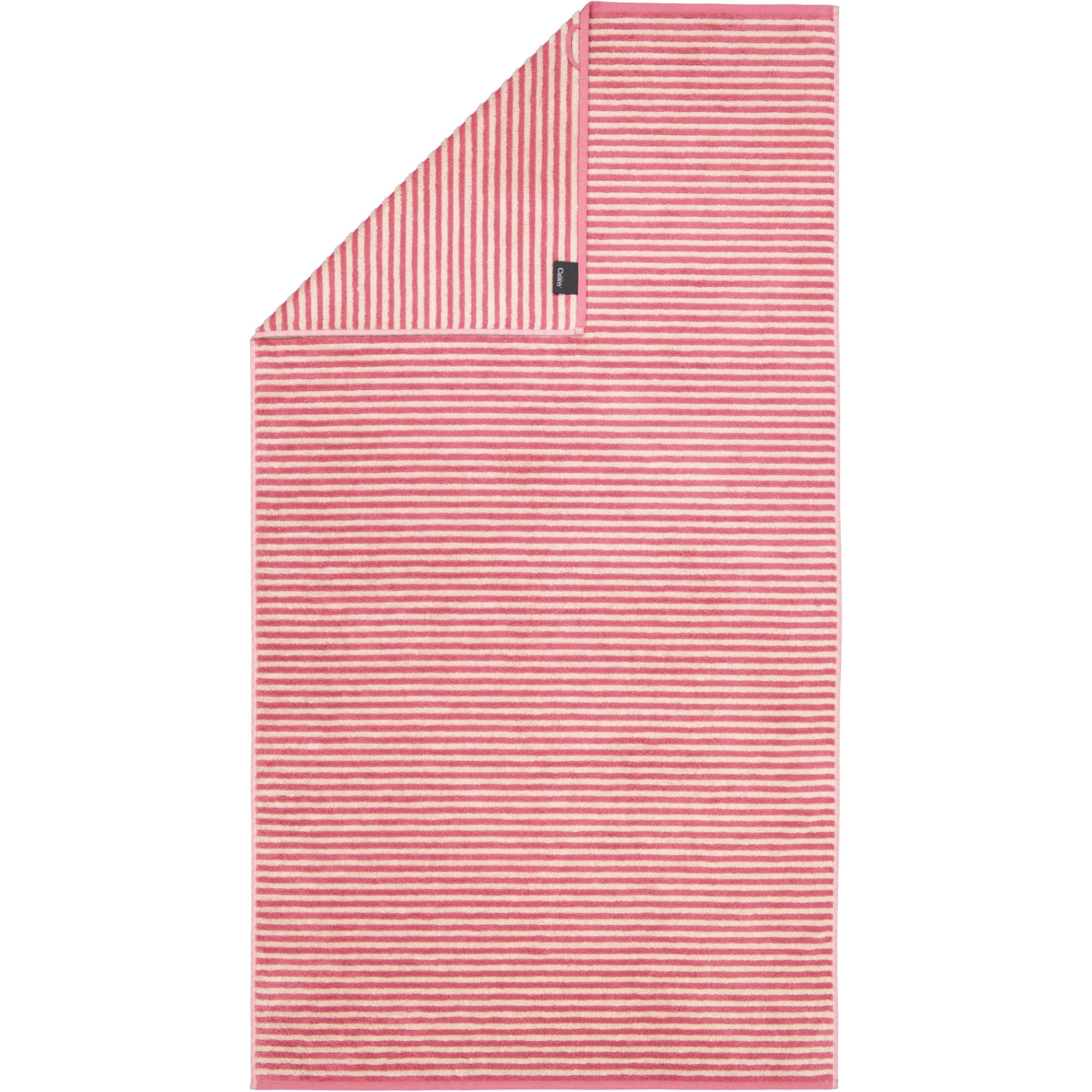 DUSCHTUCH LINES RINGEL 6255 BEERE - 23 - Rosa, Textil (80/150cm) - Cawoe