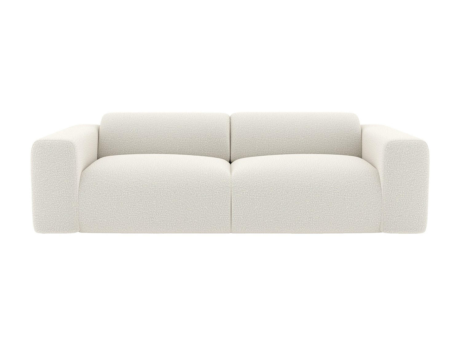 SOFA - 3 Personen - stoff - weiß Pogni - Weiß, Textil (205/73/97cm) - Vente-Unique