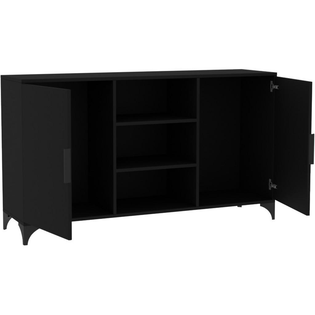 Thumbnail - Beautysofa Kommode, Schwarz, Holzwerkstoff, Rechteckig, 150x85x40 cm, Wohnzimmer, Kommoden & Sideboards, Kommoden