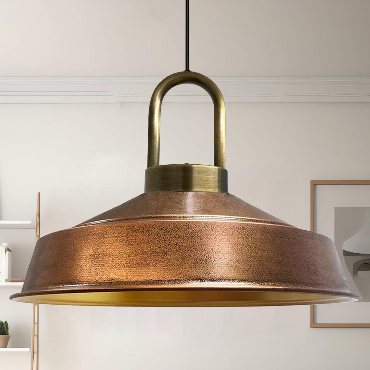 PENDELLEUCHTE Lockra - Kupferfarben, Metall (40/40/32cm) - Bamyum