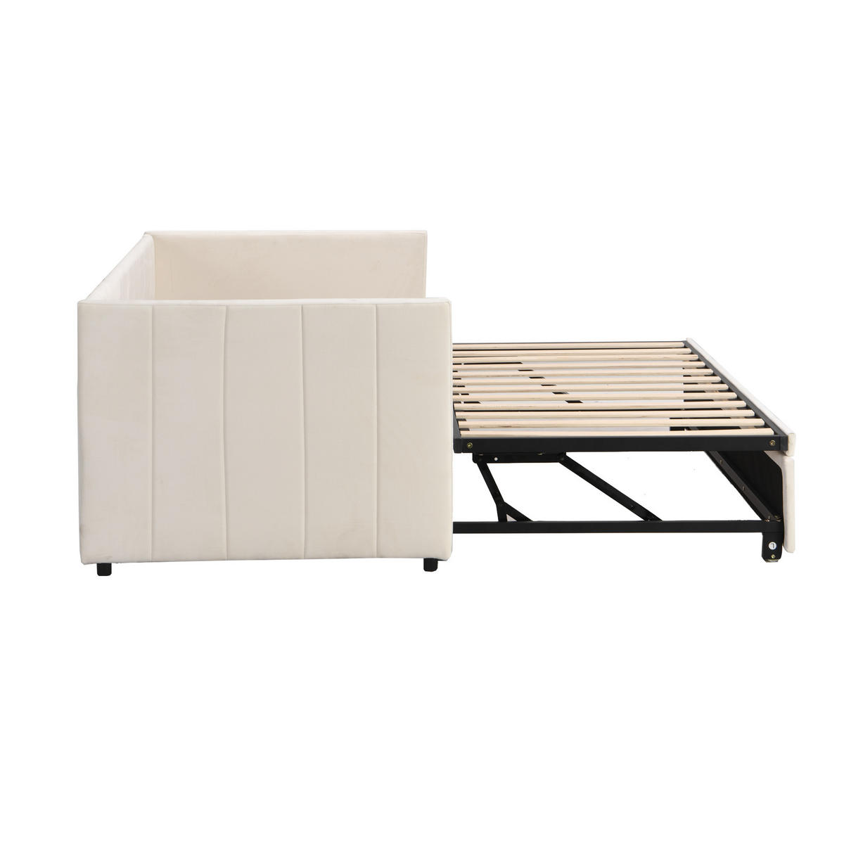 AUSZIEHBETT 90/180/200 cm DE-01586, in Beige - Beige, Holzwerkstoff (90/200cm) - ComfortXL