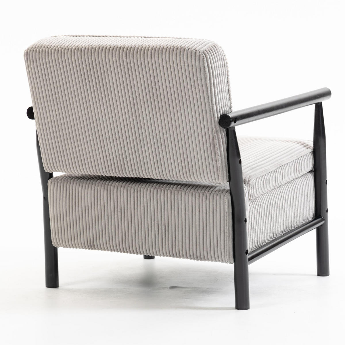 SESSEL Design Sessel,Loungesessel,Polsterstuhl,Cord,Grau - Grau, Textil (61/72/80cm) - LVHOM