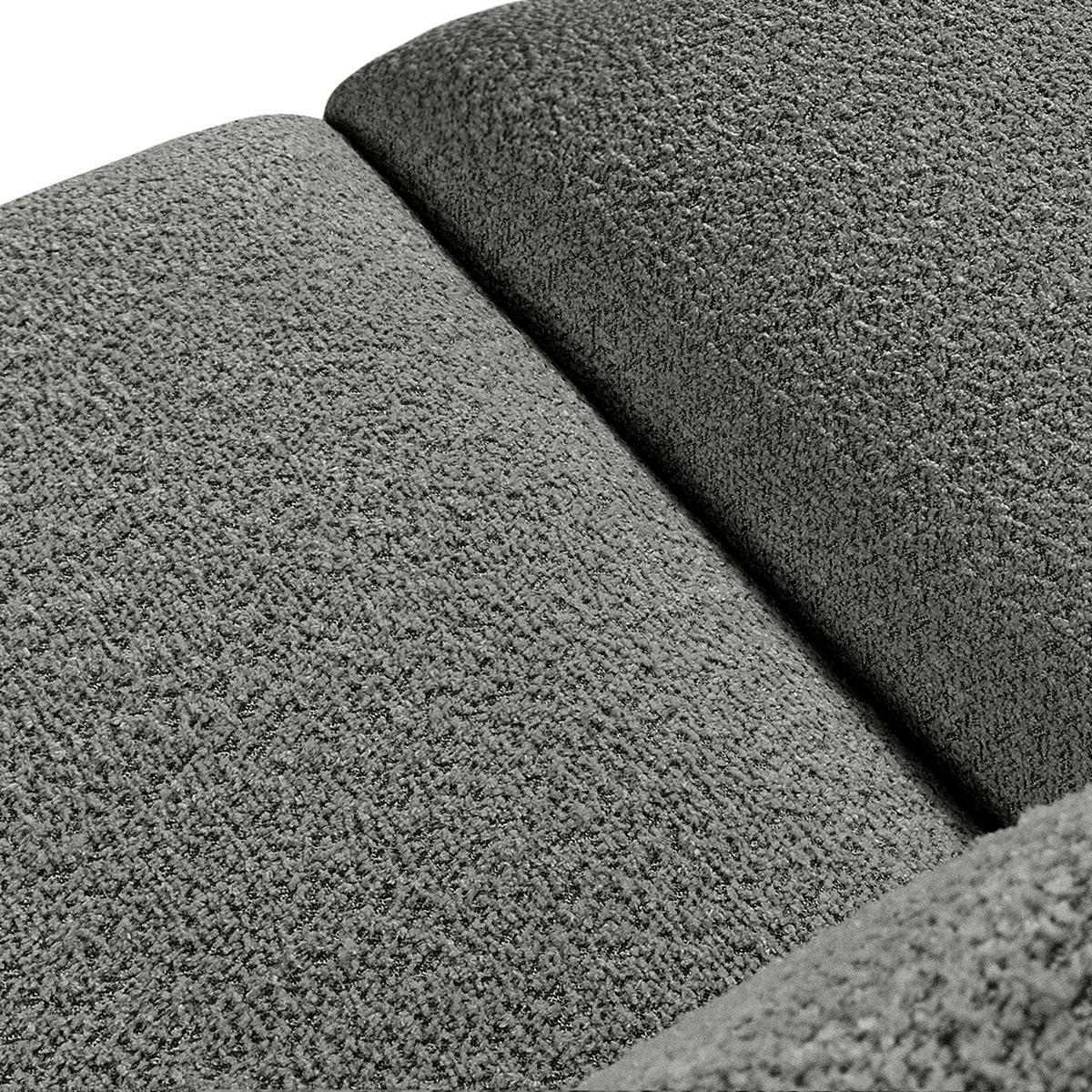 ECKSOFA RECHTS BUFFO, Stahlgrau - Grau, Holz/Holzwerkstoff (225/176cm) - KONSIMO®