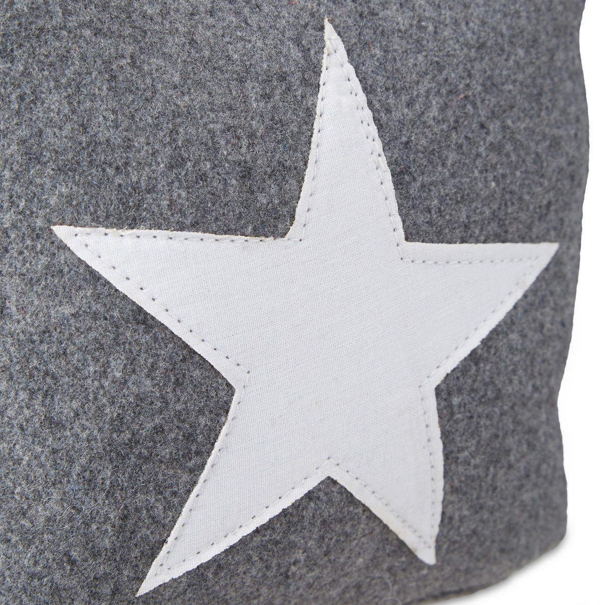 DÖRRSTOPP Mörkgrå stjärna med handtag - Grå, Textil/Naturmaterial (15/15cm) - Relaxdays