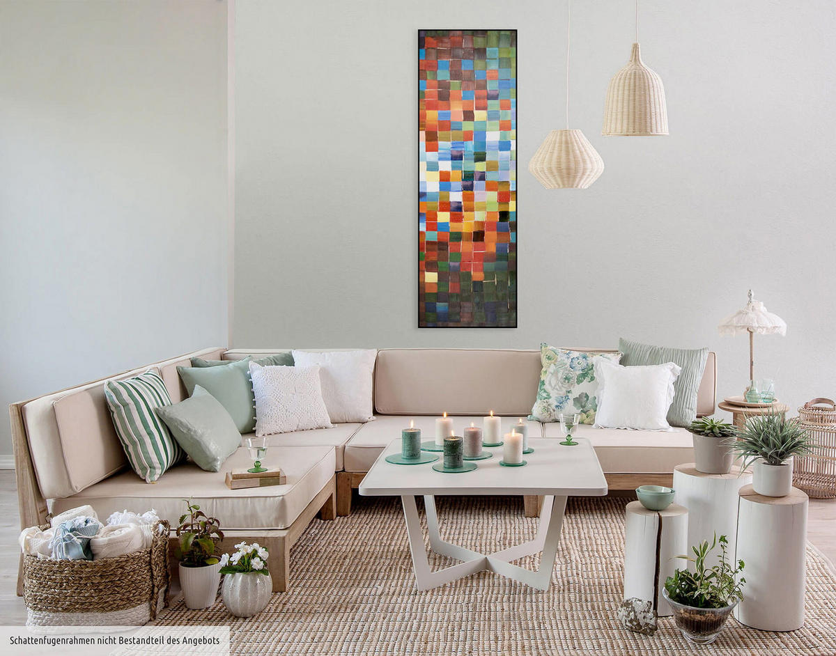 ACRYLBILD HANDGEMALT 50/150 cm - Multicolor, Holz/Textil (50/150cm) - KUNSTLOFT