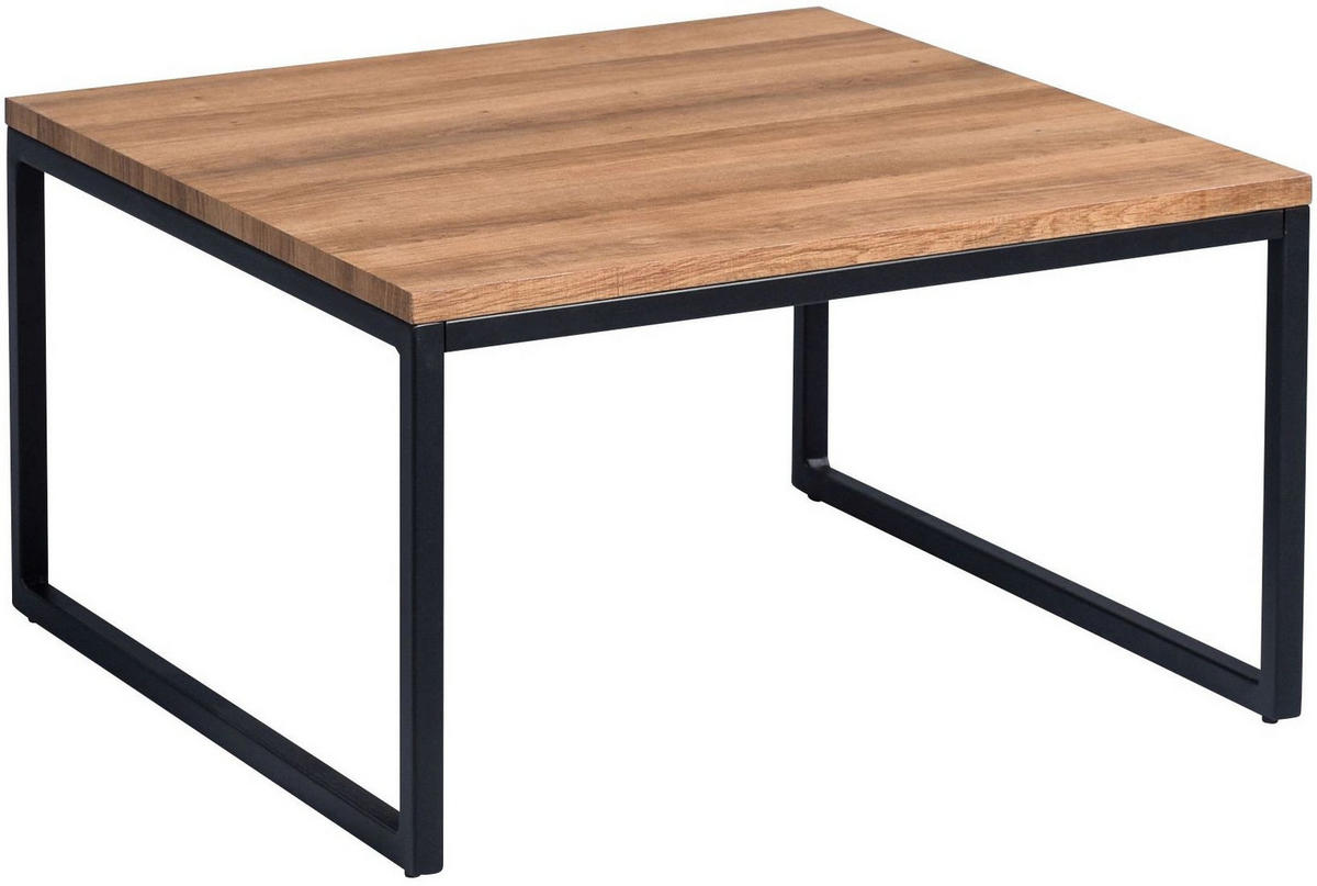 COUCHTISCH Jakarta mit Metallgestell Rechteckig Eiche Dekor 60/35/60 cm - Braun, Holz (60/35/8.1cm) - M2 Kollektion