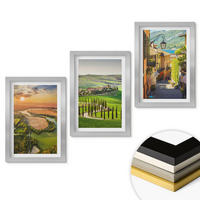WANDBILDER 3er Set - 20x30 cm Silberner Rahmen - Italienische Landschaften, Flussstraße - Silberfarben, Kunststoff (20/30cm) - ArtPrintCave