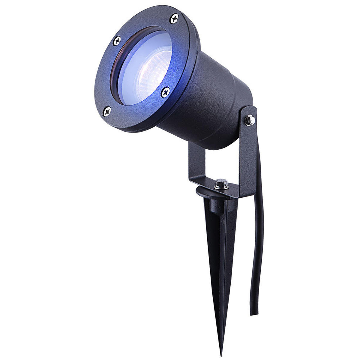 LED AUSSENLAMPE Style Schwarz Aluminium - Schwarz, Metall (9.8/9.8/32.5cm) - Globo Lighting
