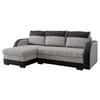 ECKSOFA Jozef - Schwarz/Grau, Holz/Textil (230/140cm) - MIRJAN24