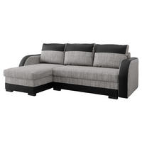 ECKSOFA Jozef - Schwarz/Grau, Holz/Textil (230/140cm) - MIRJAN24