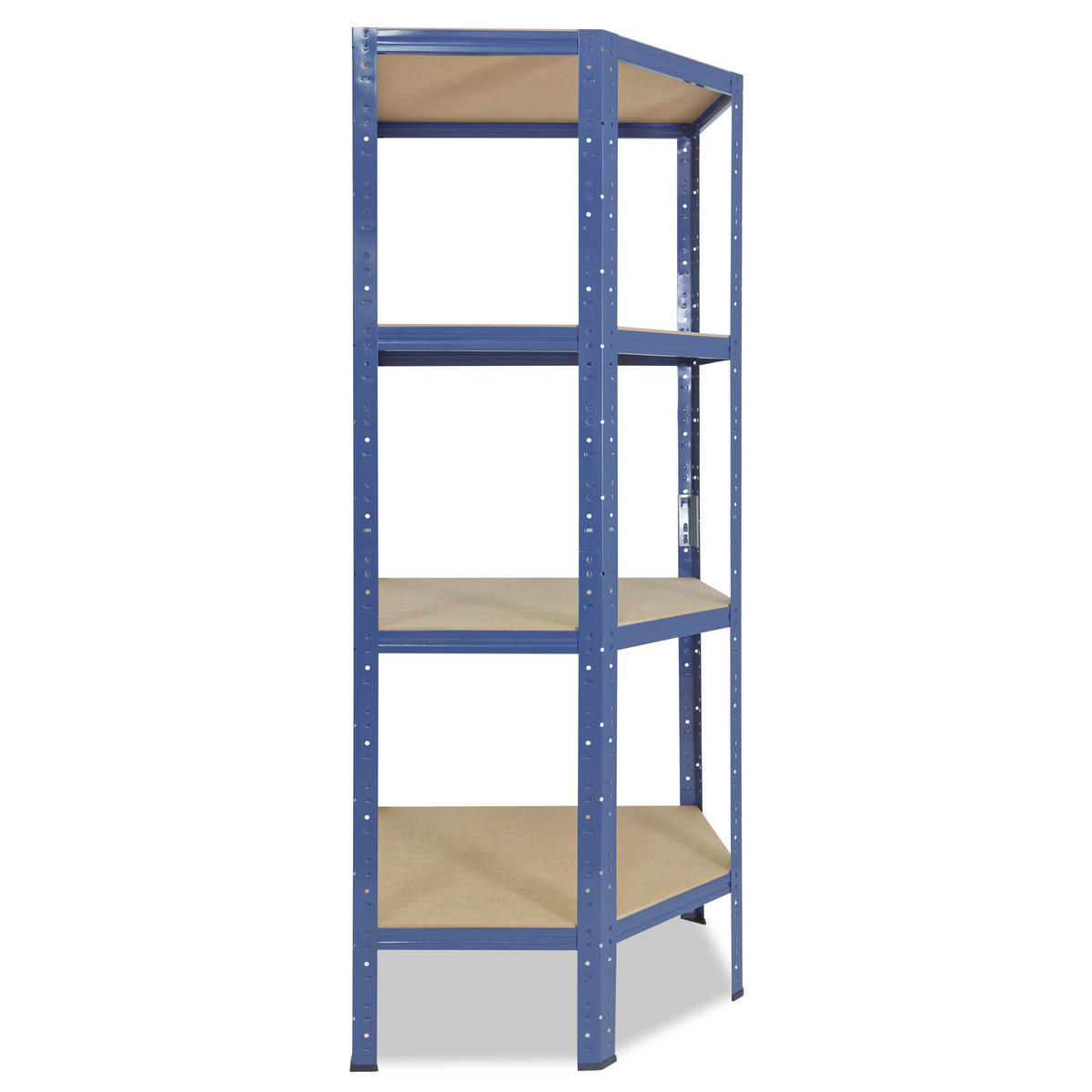 ECKREGAL HOME 155x70x45 cm in blau mit 4 Böden und 175 kg Traglast pro Boden - Blau, Metall (70/155/45cm) - shelfplaza