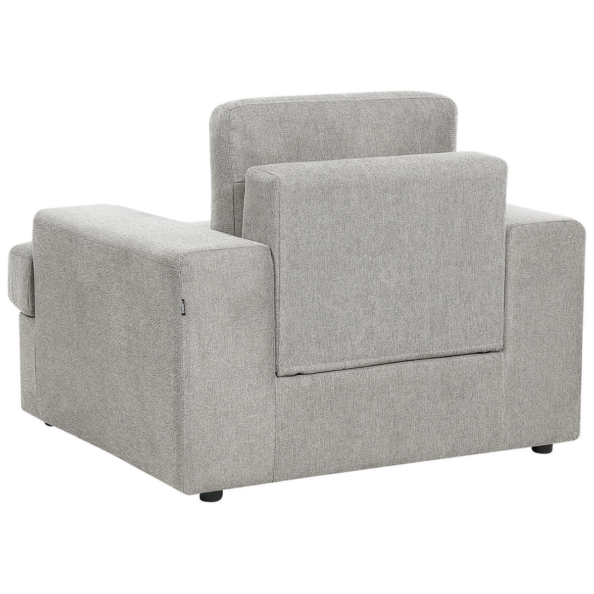 SESSEL hellgrau Alla - Grau, Textil (108/85/103cm) - Beliani