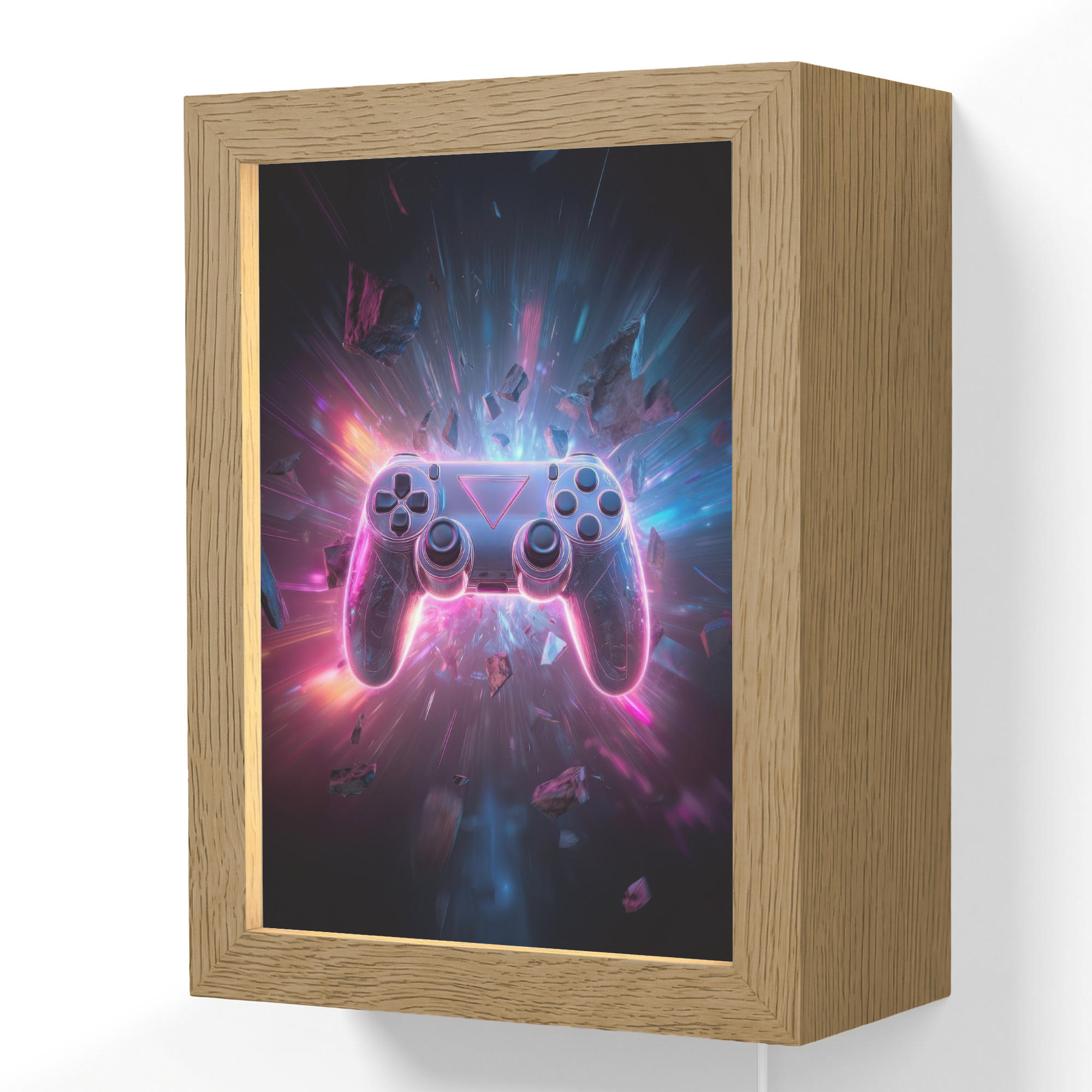 OnlyWow NÁSTĚNNÁ LAMPA Controller - Neon - Explosion - Abstraktní 15x20 cm