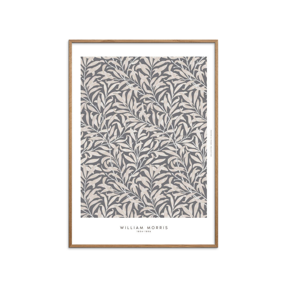 POSTER mit Rahmen William Morris - Nature Dust - Eichefarben/Grün, Holz/Papier (30/40cm) - Poster&Frame