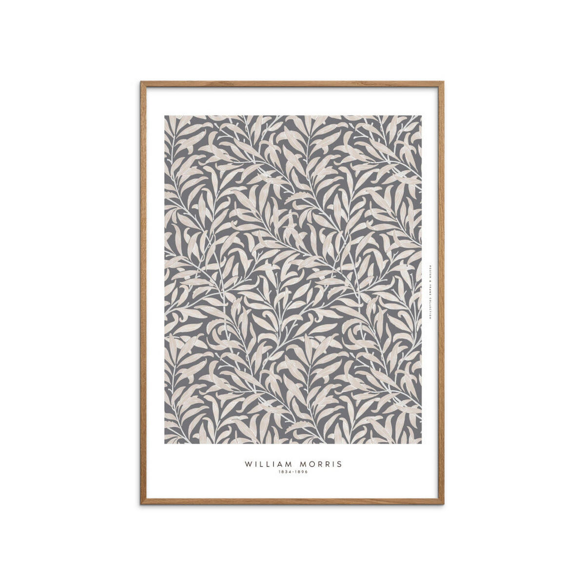 POSTER mit Rahmen William Morris - Nature Dust - Eichefarben/Grün, Holz/Papier (30/40cm) - Poster&Frame