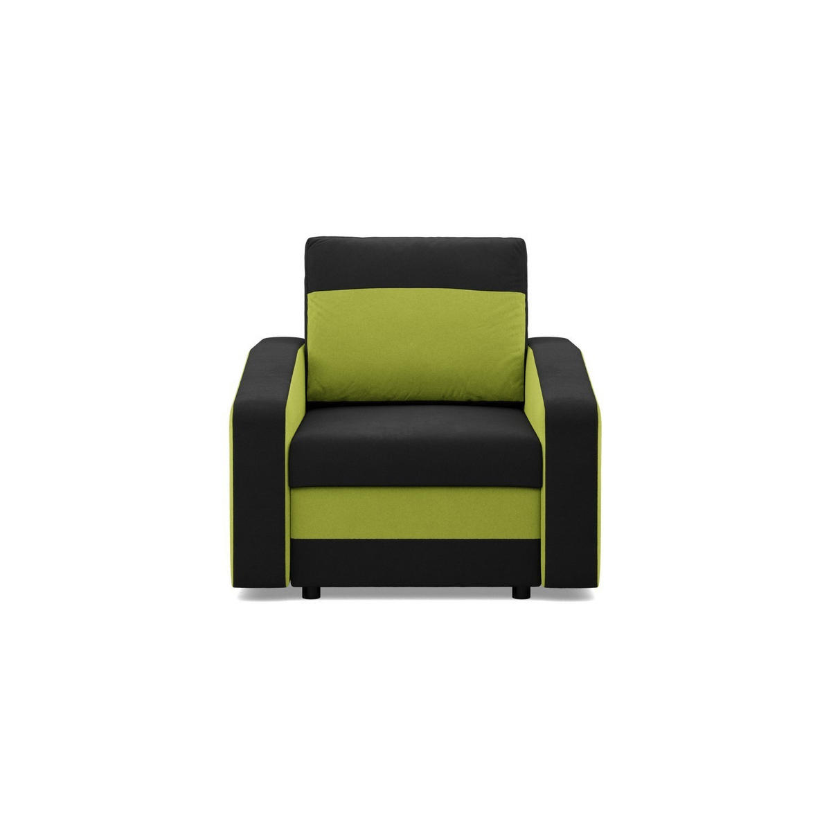 LOUNGESESSEL ORION, Schwarz + Grün - Schwarz/Grün, Textil (83/85/92cm)