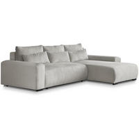 ECKSCHLAFSOFA Benny beige rechts - Beige/Schwarz, Kunststoff/Textil (271/185cm) - Beautysofa