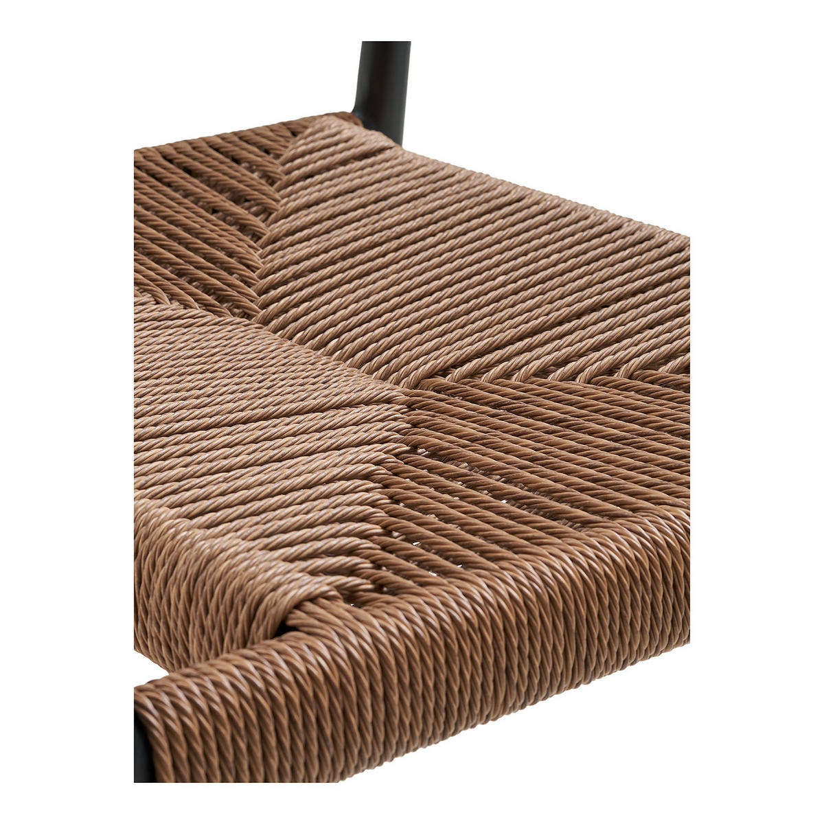 GARTENSTUHL - 2er-Set - Schwarz - Braun - Aluminium - 57 x 78 x 60 cm - Schwarz/Braun, Naturmaterialien/Metall (57/78/60cm) - home24