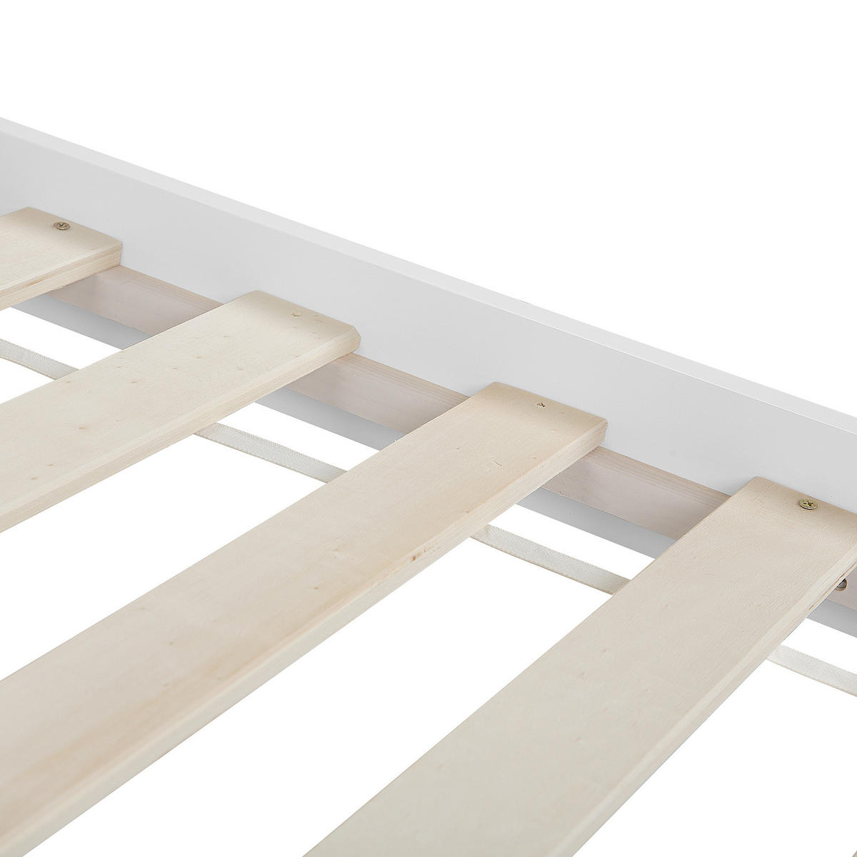 HOLZBETT 160/200cm Weiß Giverny - Weiß, Holz (160/200cm) - Beliani
