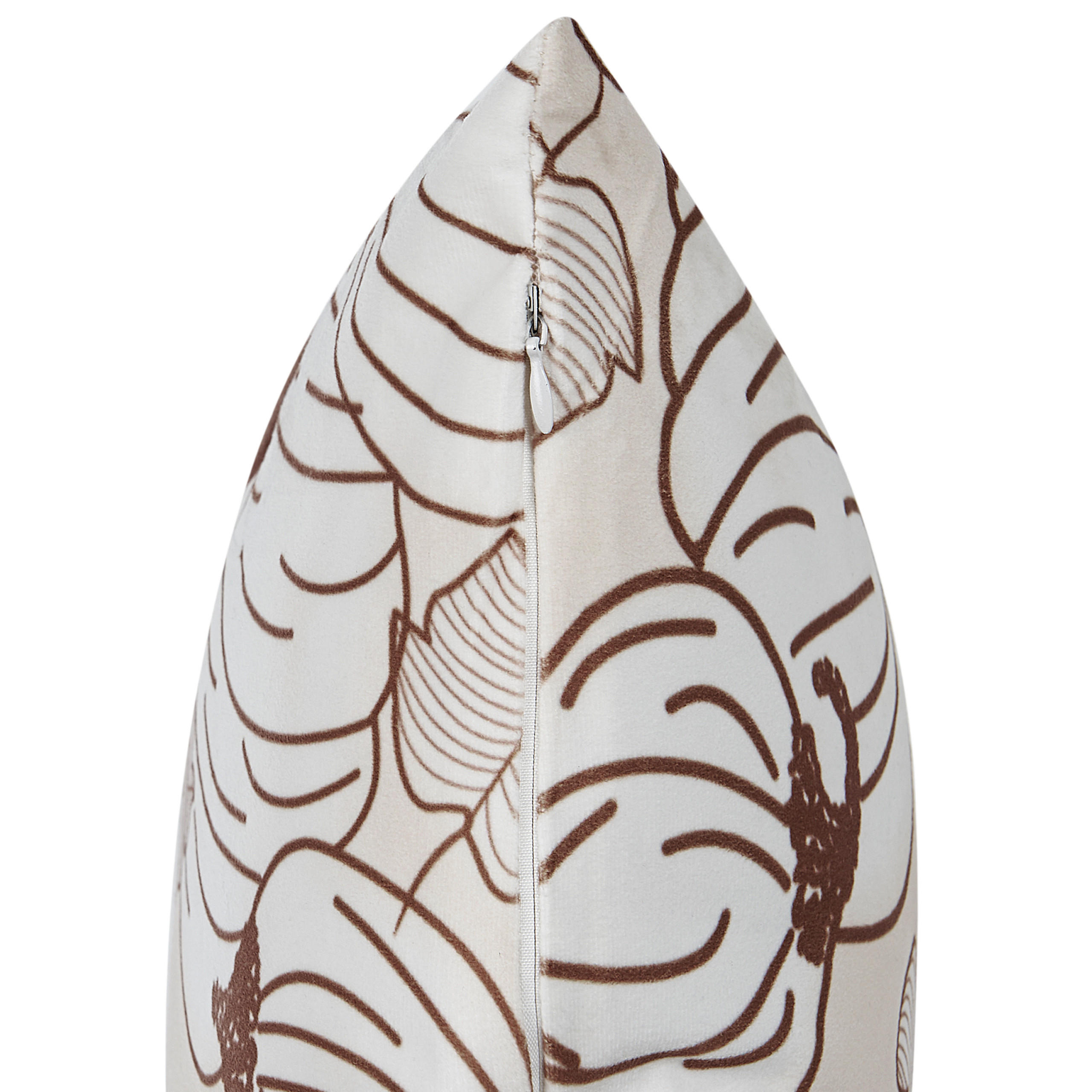 DEKOKISSEN Beige 45/45 cm Gourd - Beige, Textil (45/45cm) - Beliani