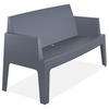 GARTENBANK grau 60x80x139cm - Dunkelgrau, Kunststoff (60/80/139cm) - AlterEgo
