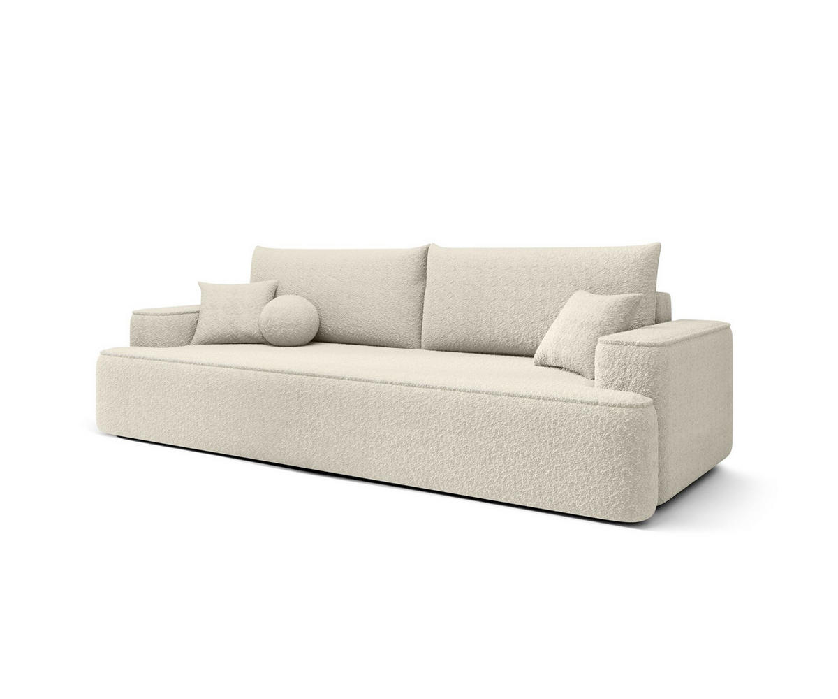 SOFA mit Schlaffunktion FIGO Quelle 03 - Beige, Textil (250/75/150cm) - Bedante