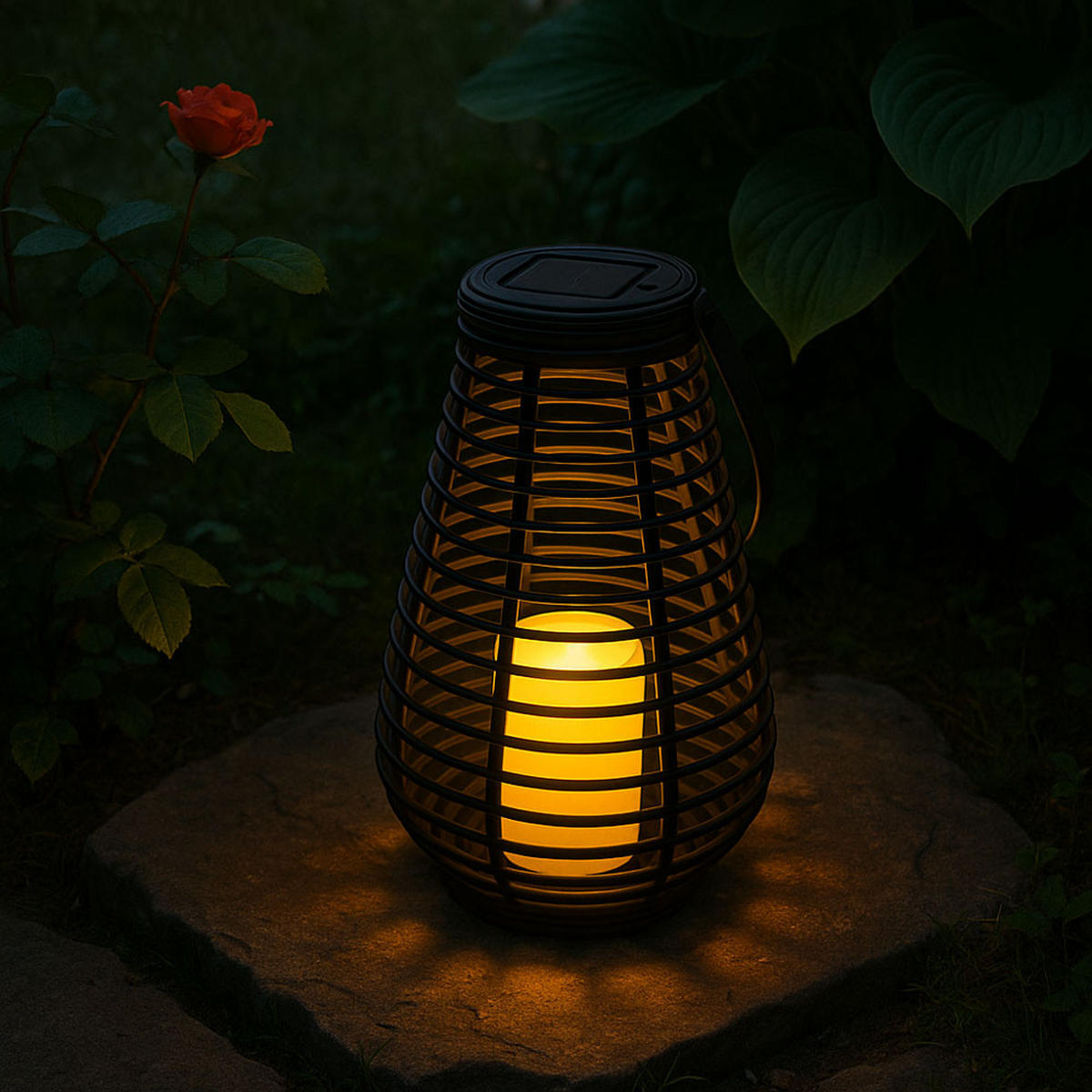 LED AUSSENLEUCHTE Solarlampe Schwarz - Schwarz, Kunststoff (18/18/26cm)