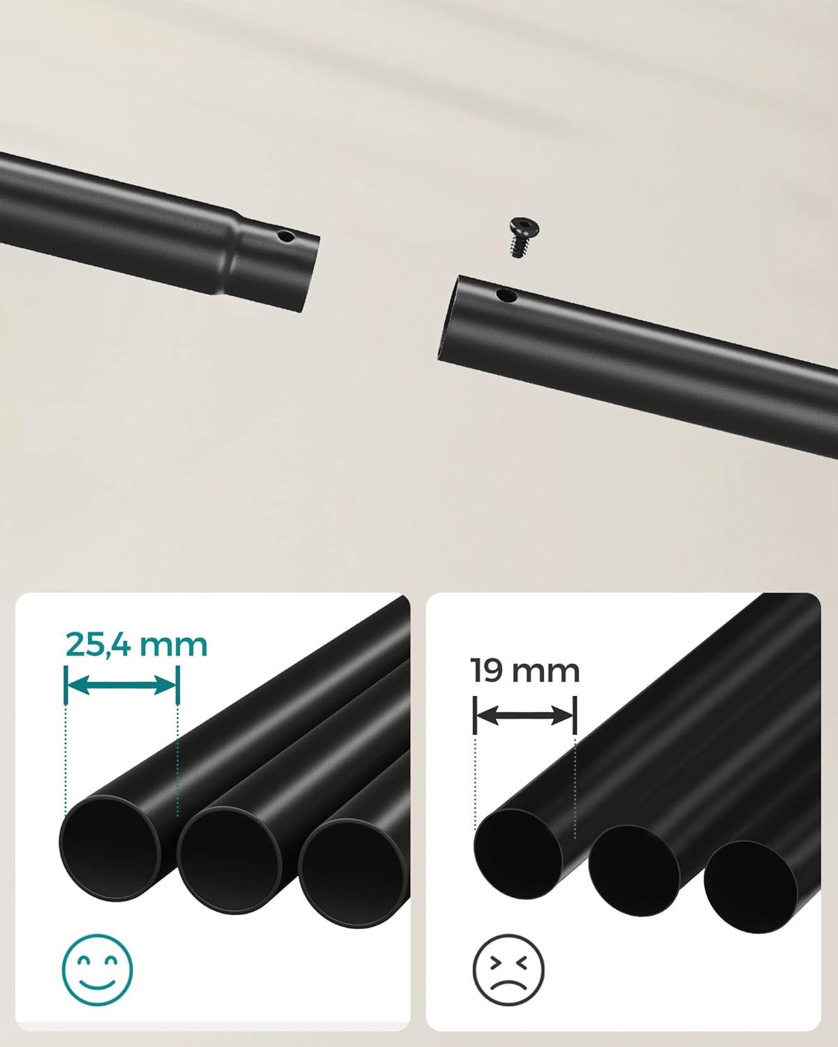 KLEIDERREGAL auf rädern, schwarz - Schwarz, Metall (103.5/155/52.5cm) - A2A Home