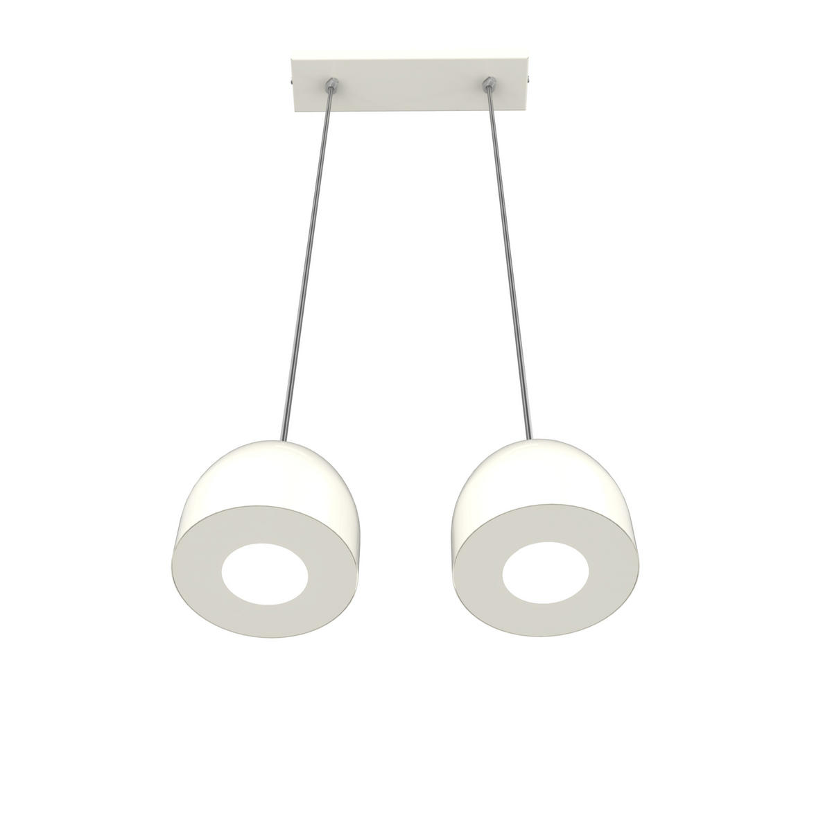 HÄNGELEUCHTE - Weiß Hochglanz, Metall (6.5/27/120cm) - Lumicom