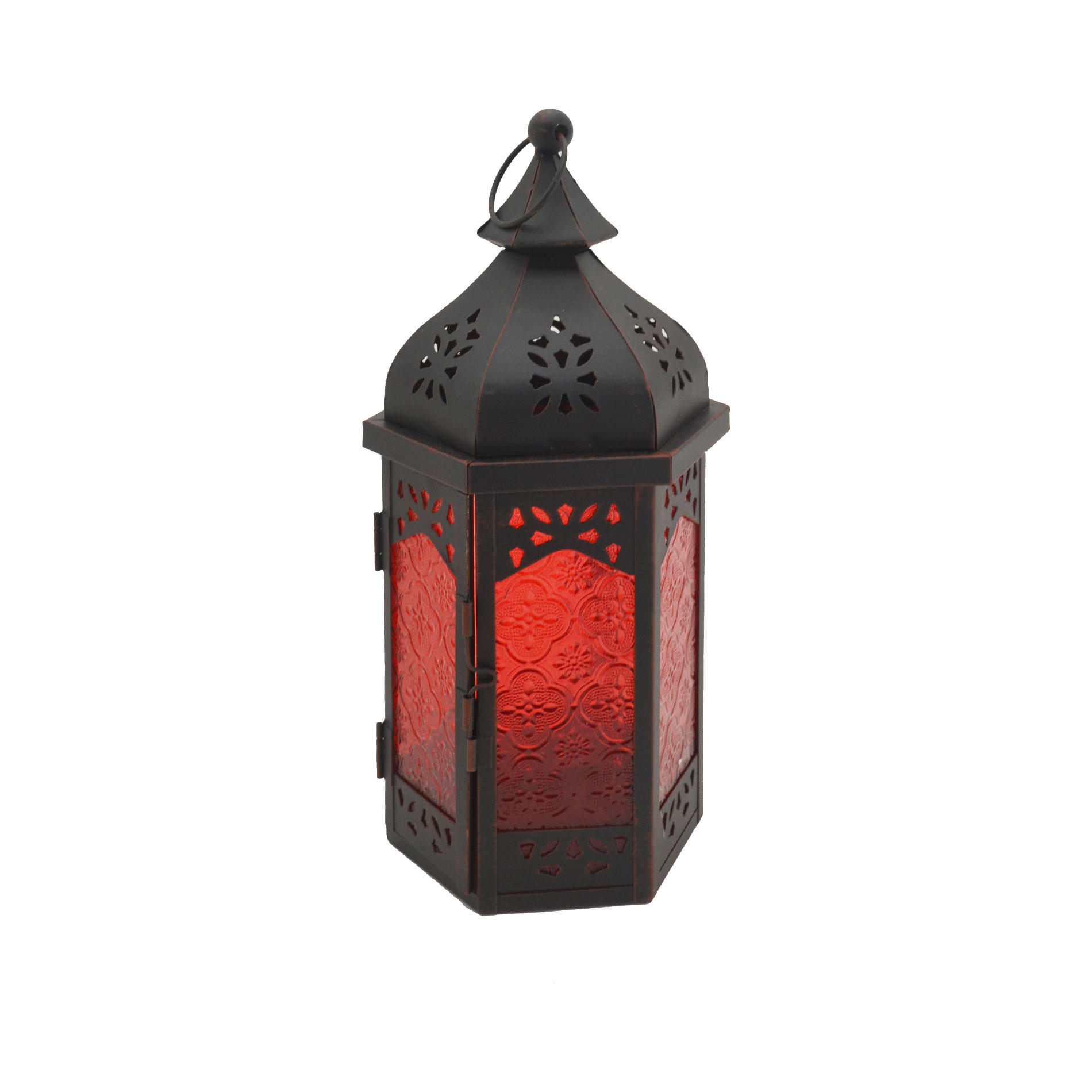 DEKORATIVE LATERNE Rot 14/16/32 cm - Rot, Metall (14/32/16cm) - Mobili Rebecca