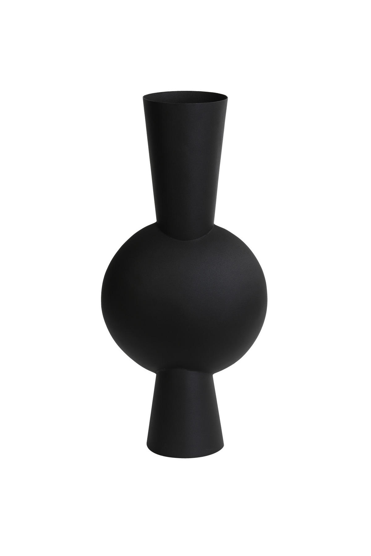 VASE Kavandu Schwarz 26/19/54 cm - Schwarz, Metall (53cm) - Light & Living