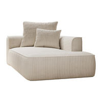 RECAMIERE ohne Schlaffunktion - 1 Person - Samt - Beige - - Beige, Textil (180/67/115cm) - Vente-Unique