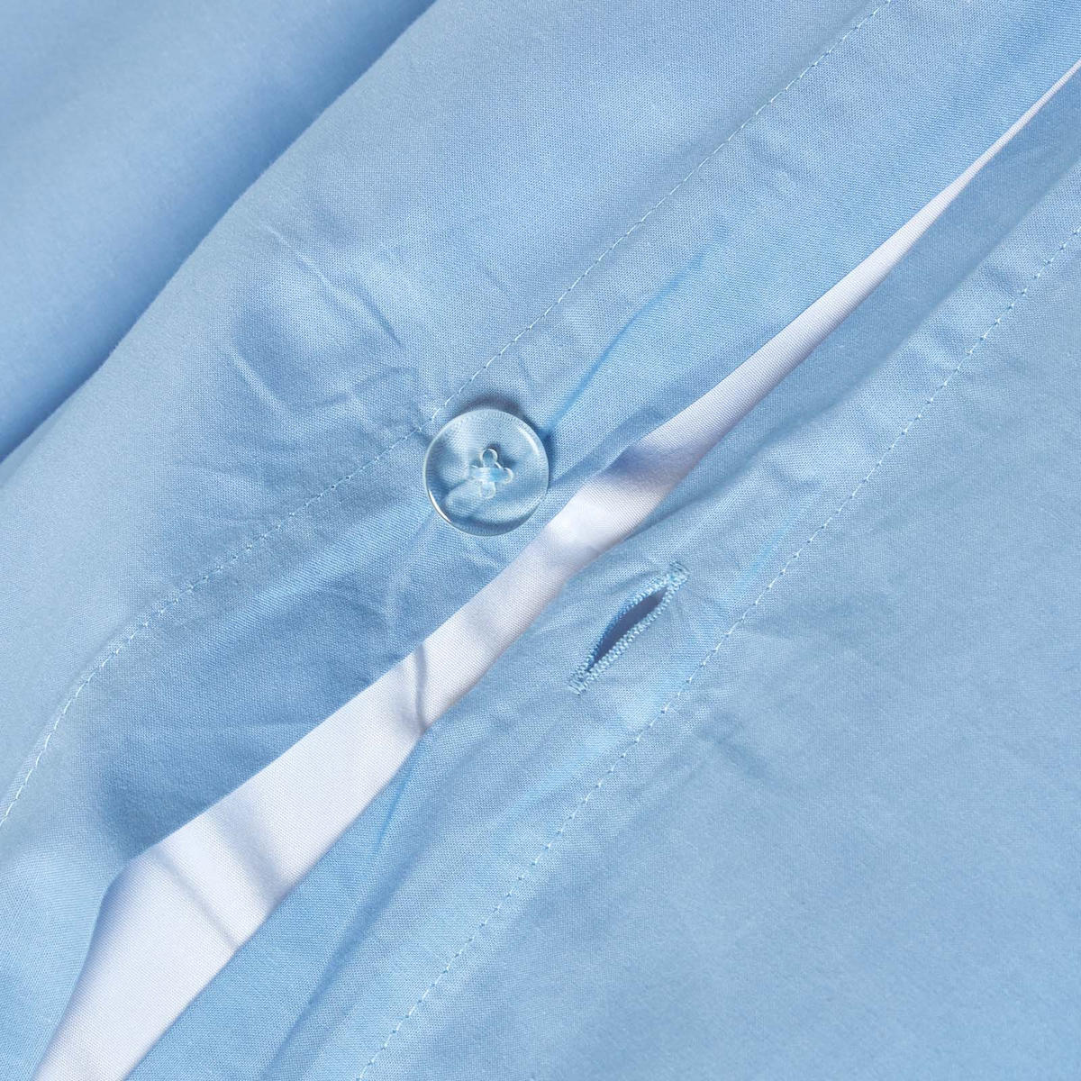 BETTWÄSCHE Perkal Fadendichte 200 - Blau, Textil (240/220cm) - Homescapes