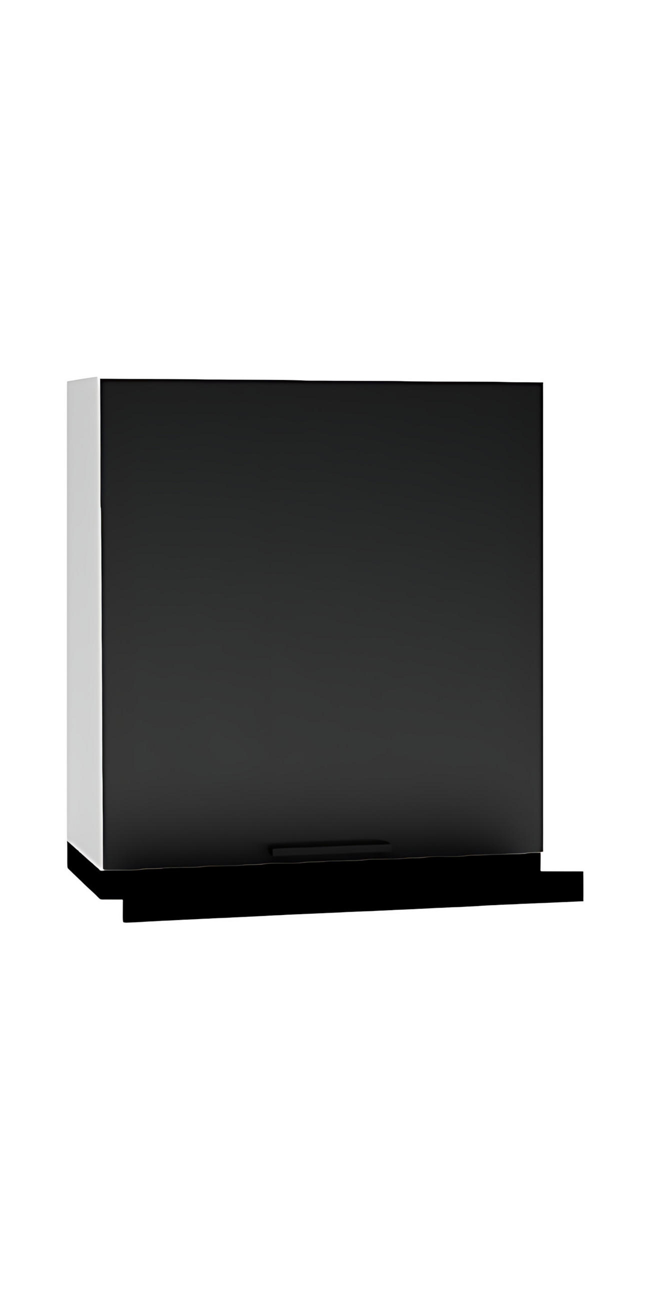 HÄNGESCHRANK W60/68 SLIM P/L - Dnoria - mit Dunstabzug - Schwarz, Holz/Metall (60/68/30cm) - ROYAL24_MARKT