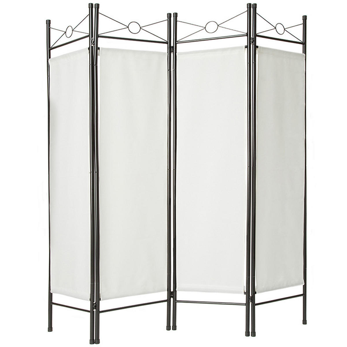 RAUMTEILER ,160 x 2,5 x 180 cm,weiß - Weiß, Metall (2.5/180/160cm) - tectake