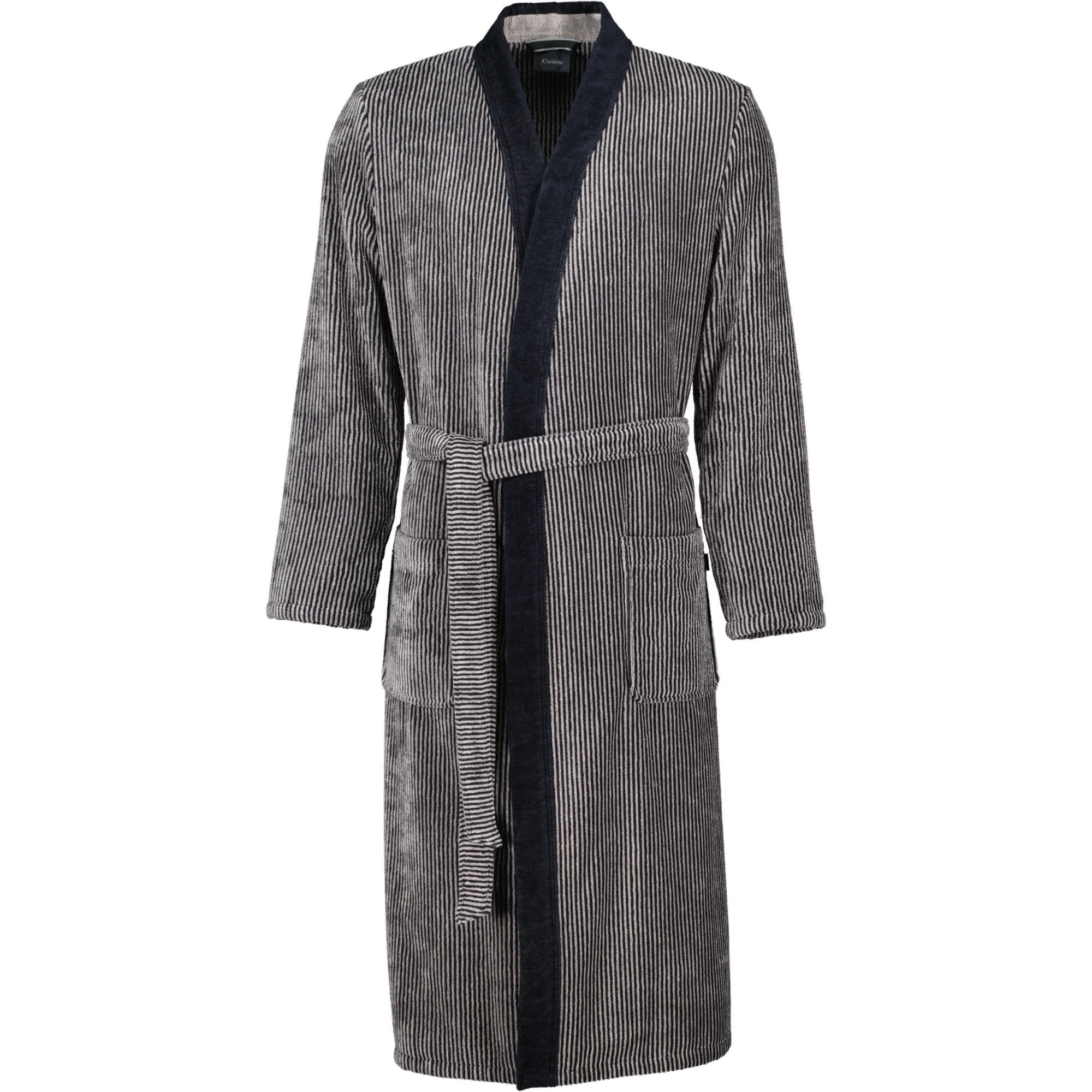 BADEMÄNTEL HERREN KIMONO LUXURY HOME 5840 NATUR-SCHWARZ - 97 - Schwarz, Textil (XLnull) - Cawoe