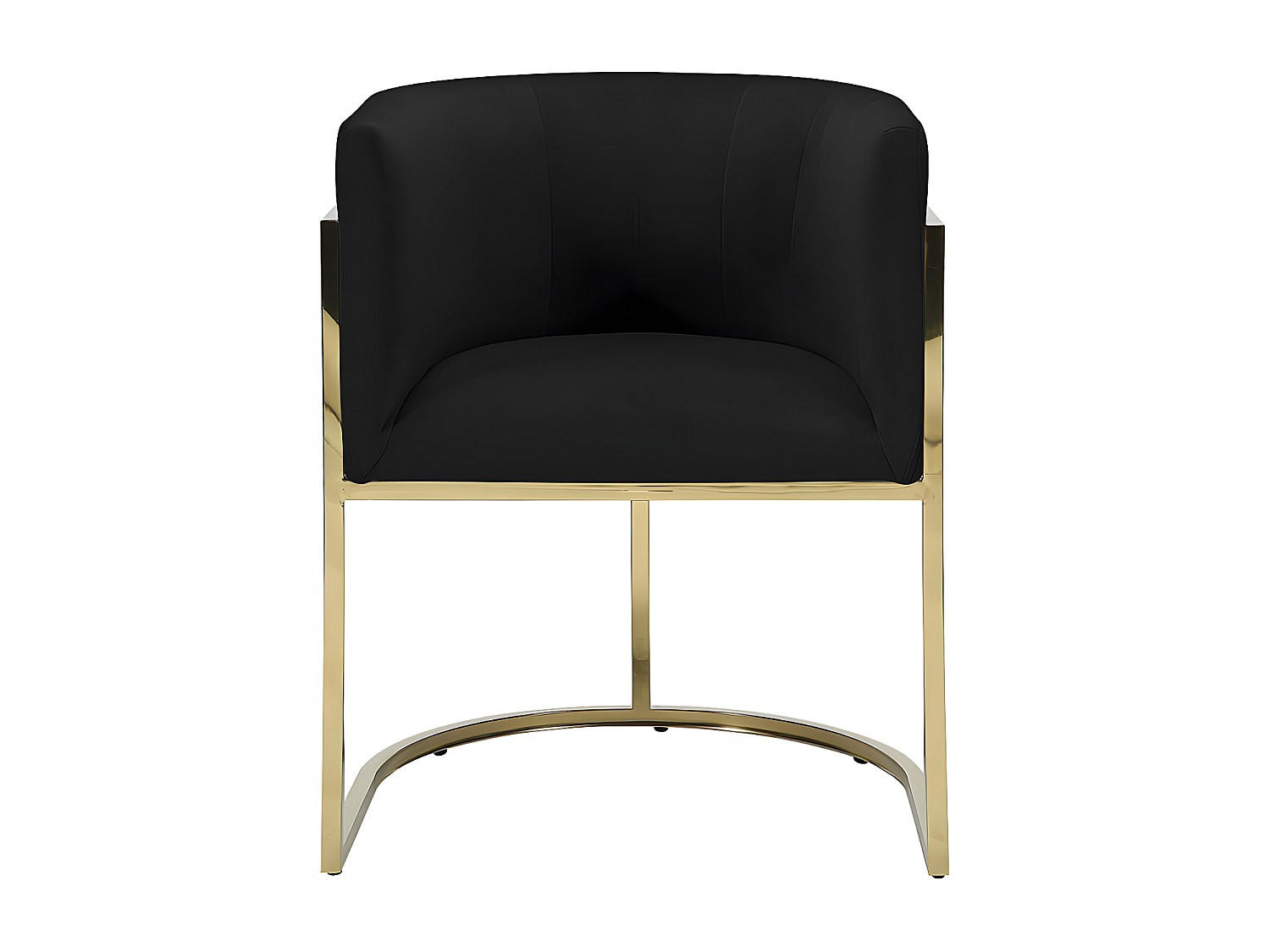 STUHL - 60 cm x 56.5 cm - samt - schwarz Peria - Schwarz, Textil (60/76/56.5cm) - Vente-Unique