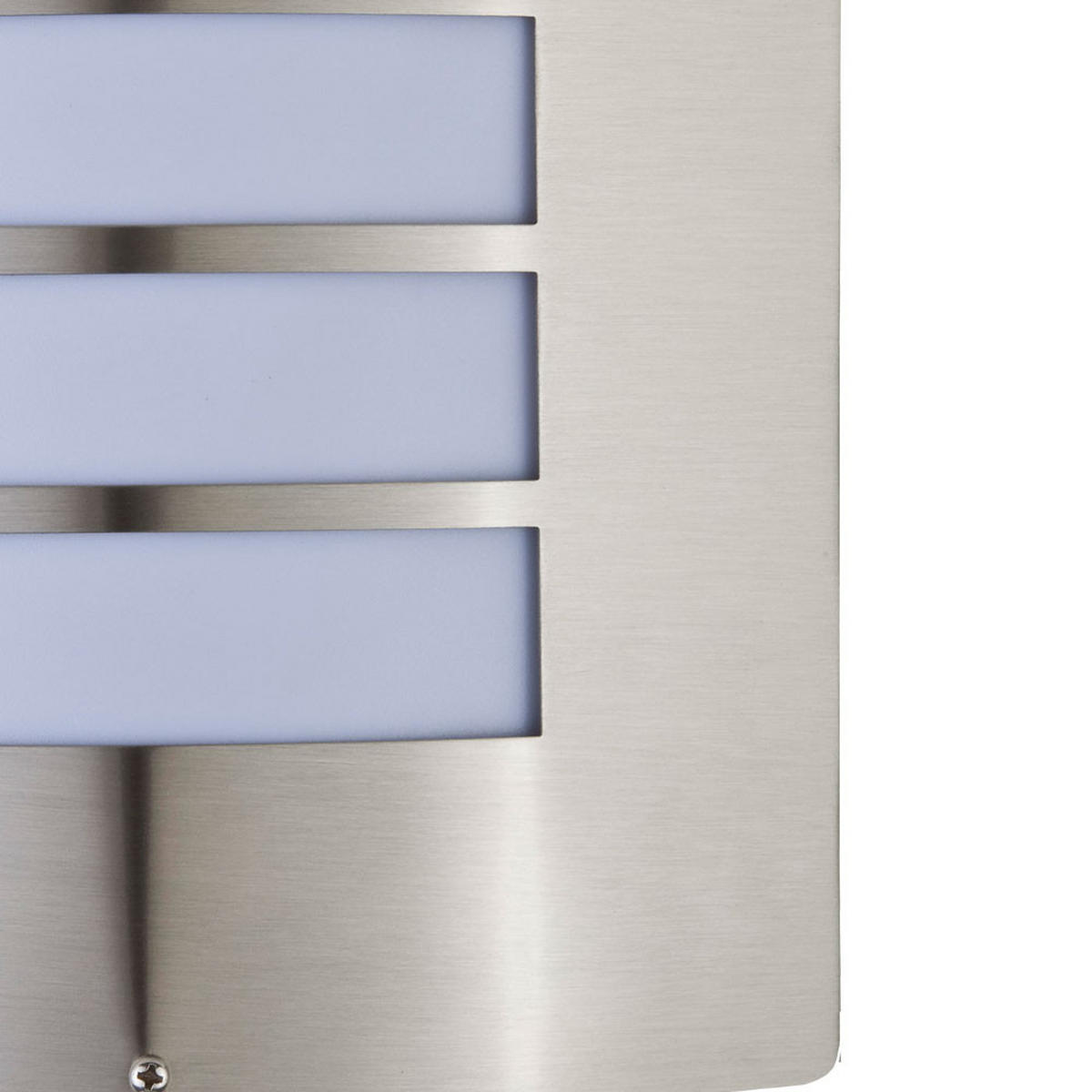 LED AUSSEN-WANDLEUCHTE Edelstahl Silber - Silberfarben, Metall (22/28.2/9cm)