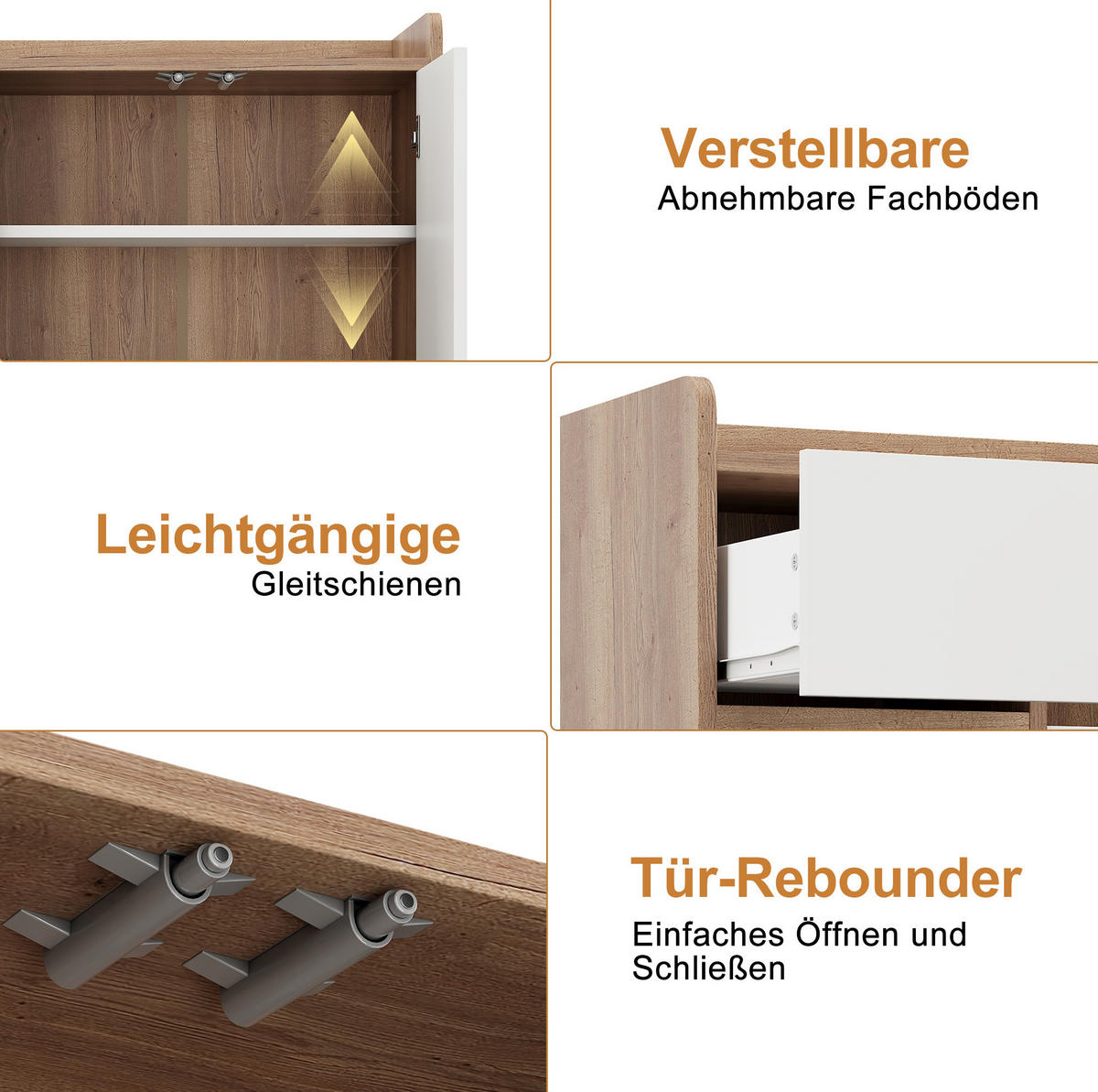 SCHUHSCHRANK 120/35/99 cm weiß/Natur aus Spanplatte mit Schublade - Weiß, Holzwerkstoff (120/99/35cm) - OKWISH