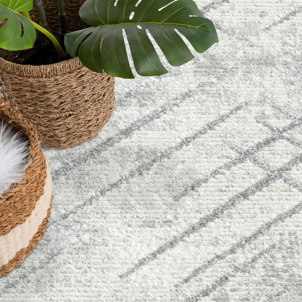 KURZFLOR-TEPPICH Antik 245 Grau 160x230 cm - Grau, Textil (160/230cm) - carpet city
