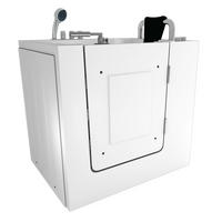 SITZWANNE Whirlpool mit Tür S02WP-TH-C-R - Weiß, Glas/Kunststoff (100/113/78cm) - AcquaVapore by Sandra Jentho